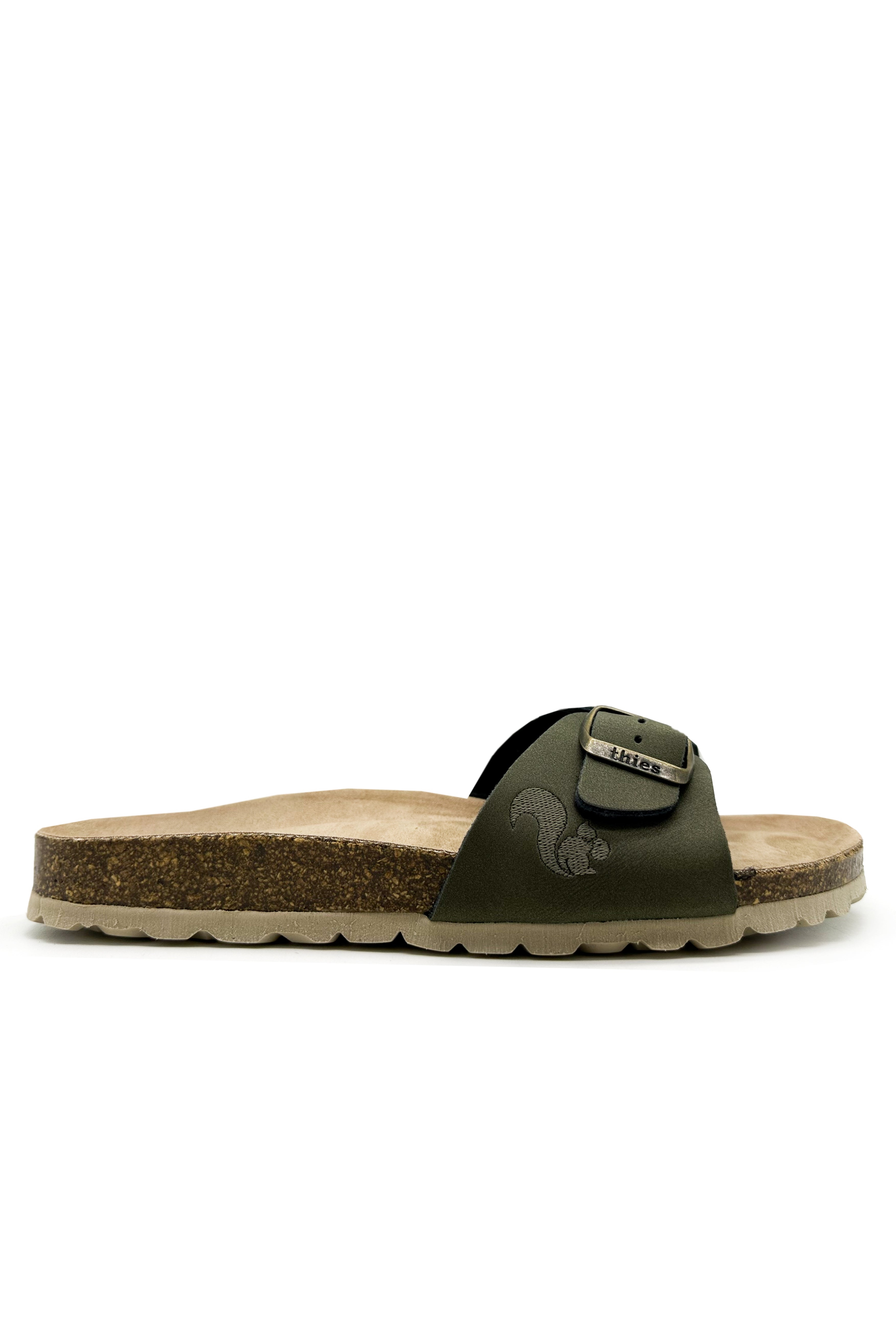 thies womens vegan Sandals Eco Bio Strap Seaweed Green