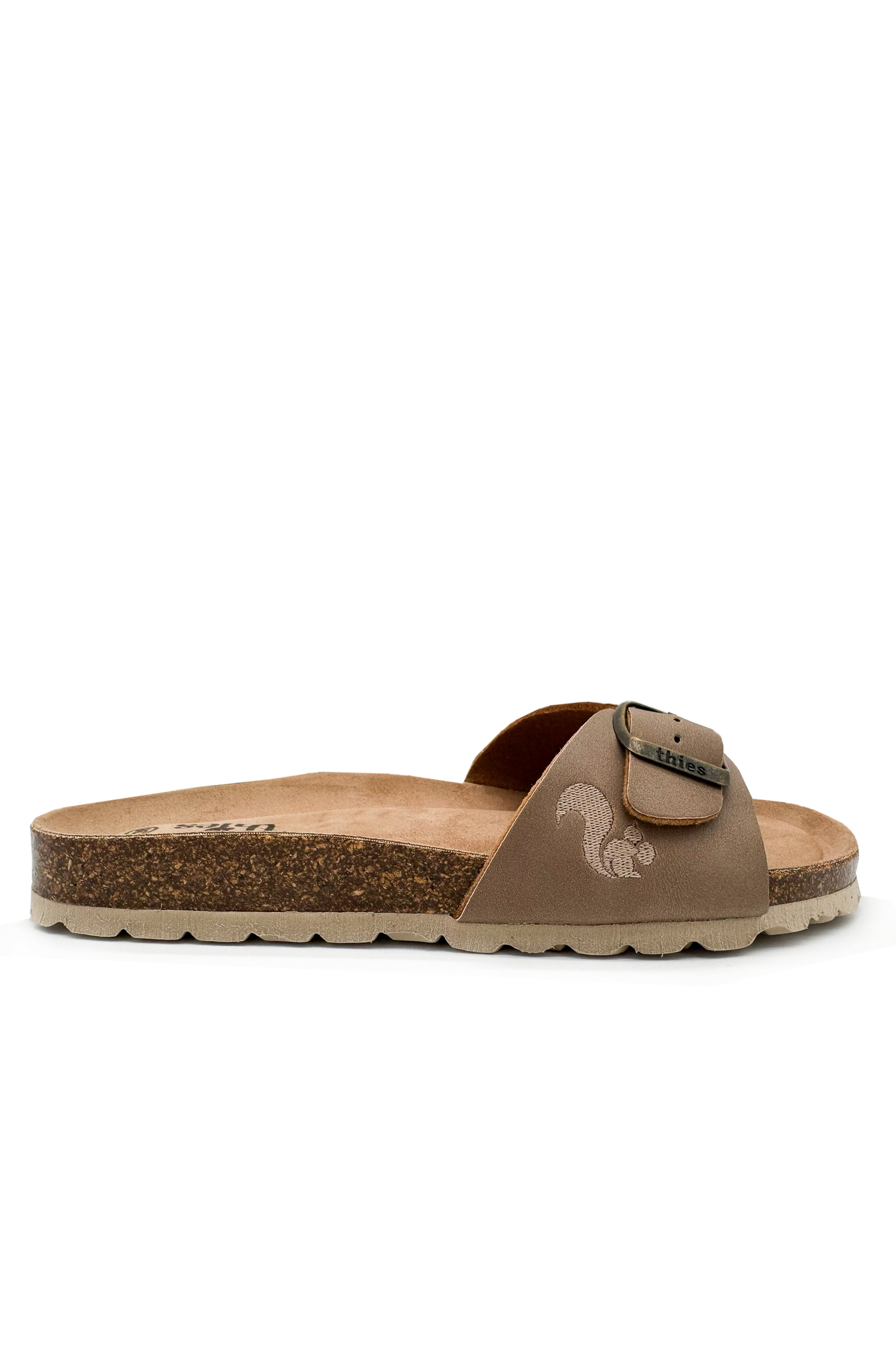 thies womens vegan Sandals Eco Bio Strap Elephant Grey