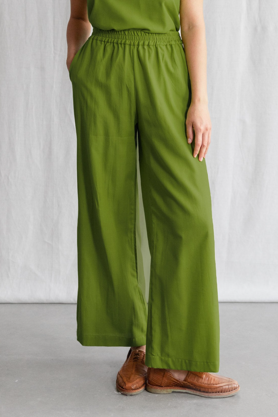 Image of Jyoti Fair Works dames vegan Broek Jayan Basil