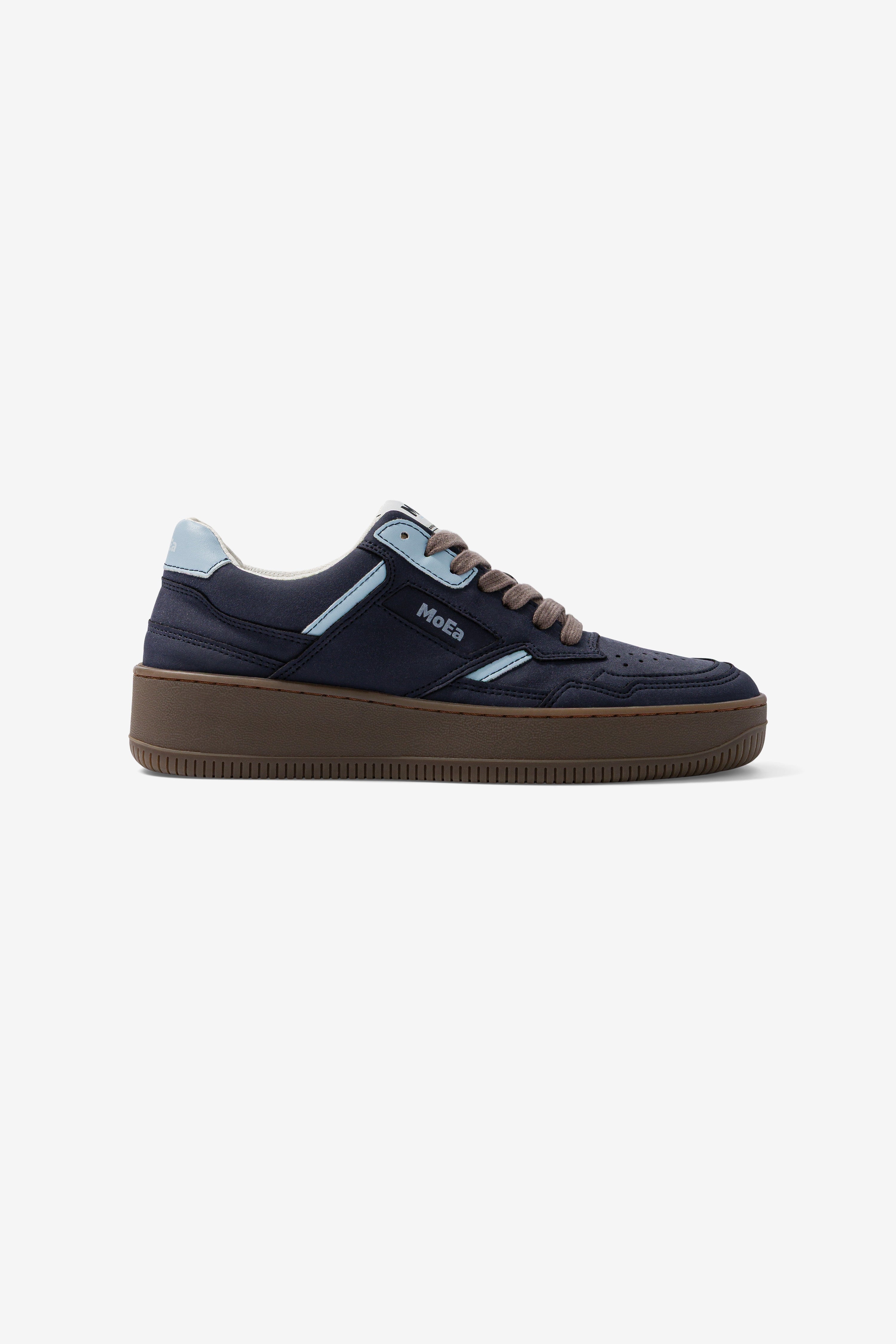 MoEa Herren vegan Sneaker Gen1 Vegan Suede Navy & Sky Blue