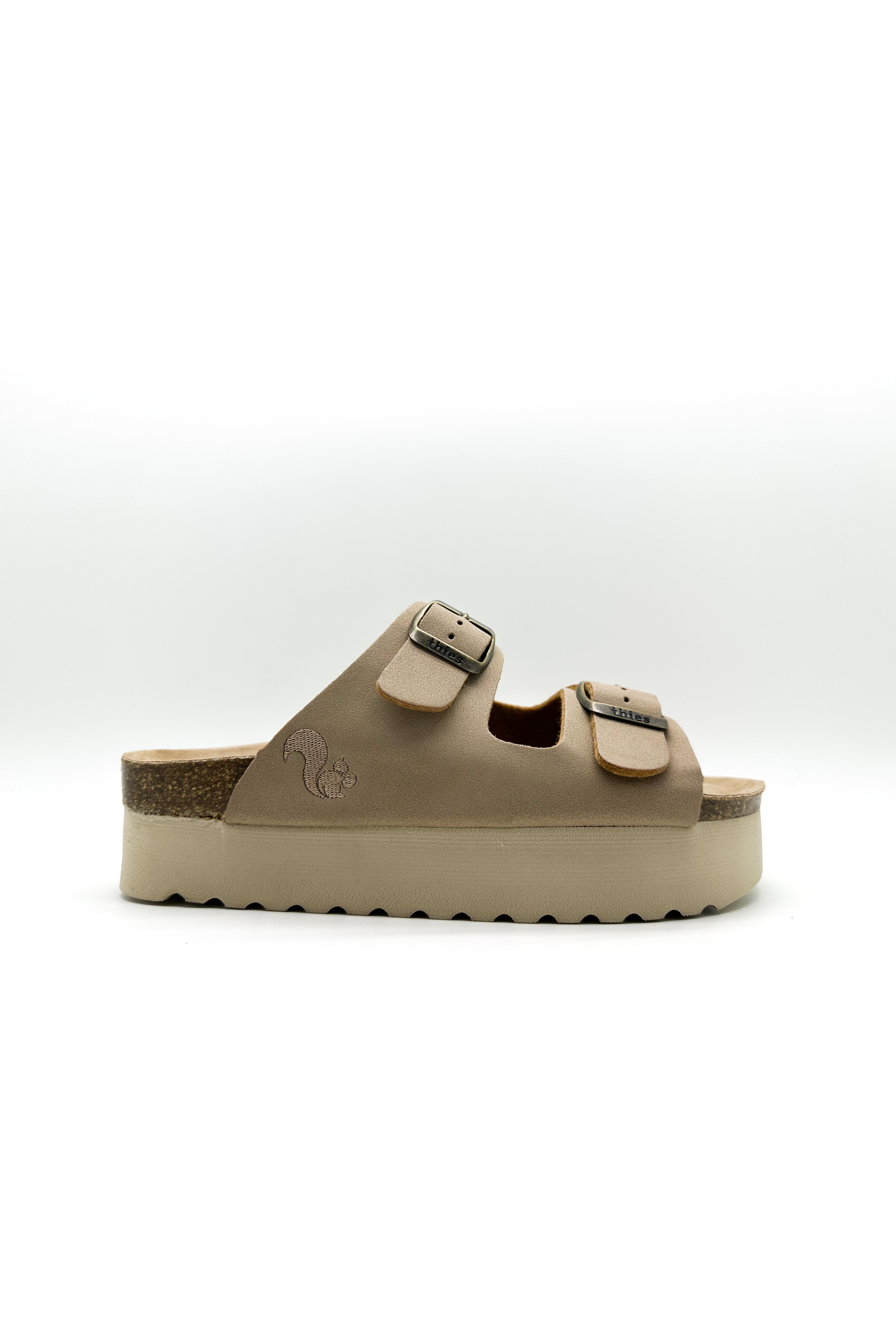 Image of thies dames vegan Sandalen Plateau Cream