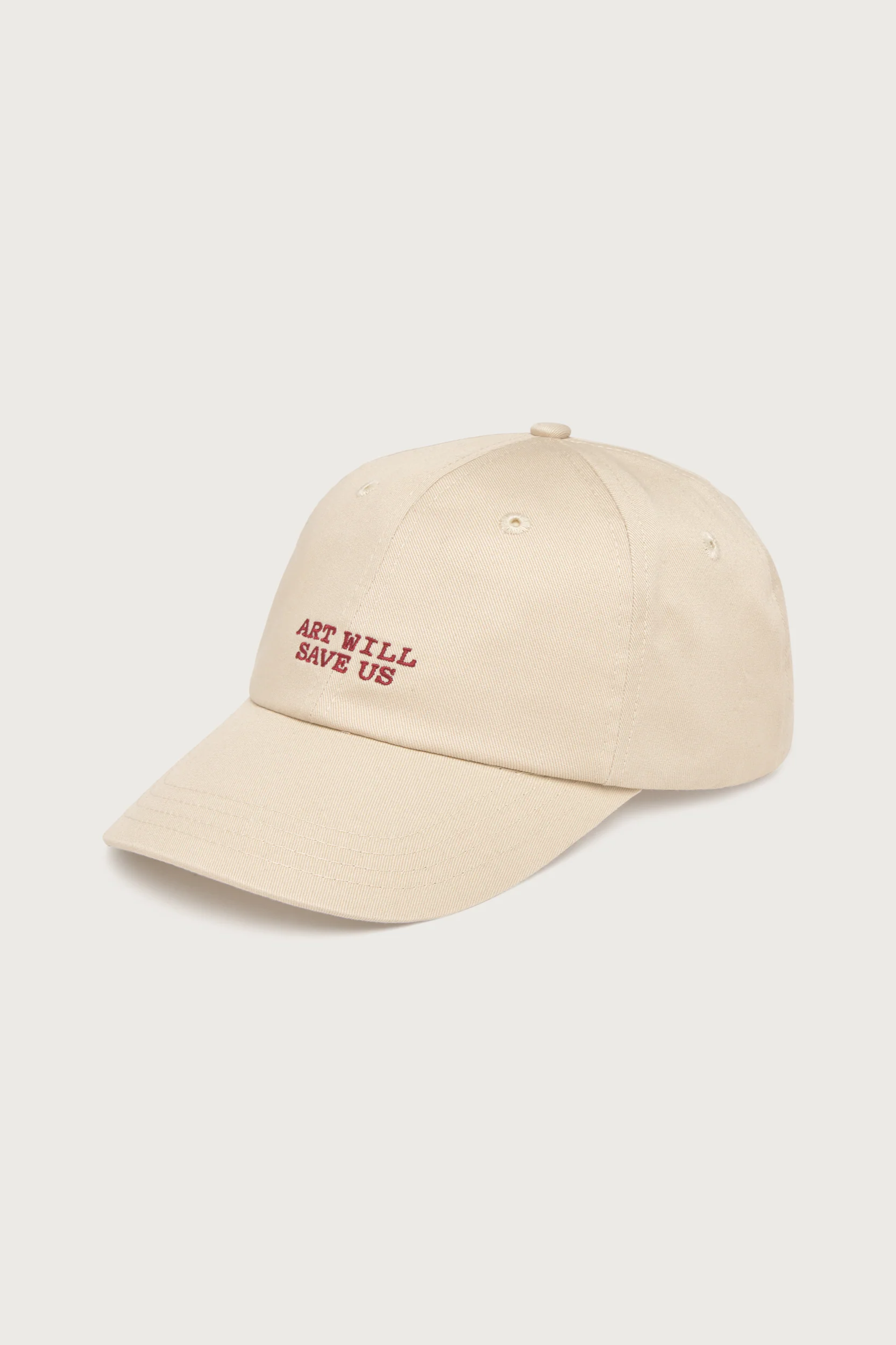 Thinking MU Herren vegan Cap Art Will Save Us Ecru