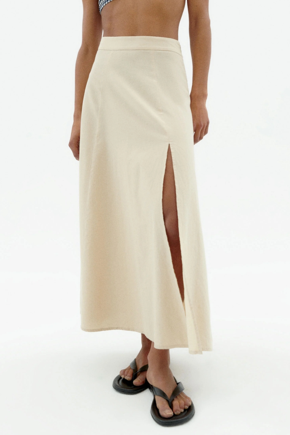 Image of Thinking MU dames vegan Midi-Rok Tora Ecru