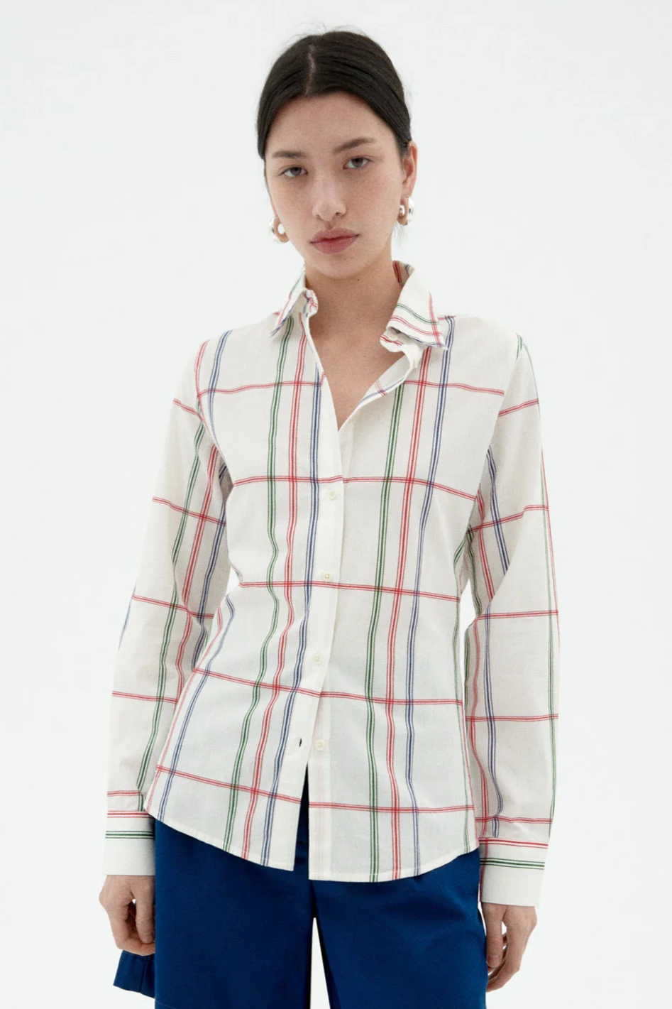 101004 - Thinking MU Damen vegan Hemd Katha Kariert Multicolor