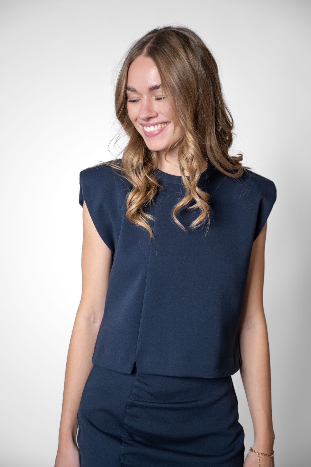 STORY OF MINE Damen vegan Top Interlock Navy