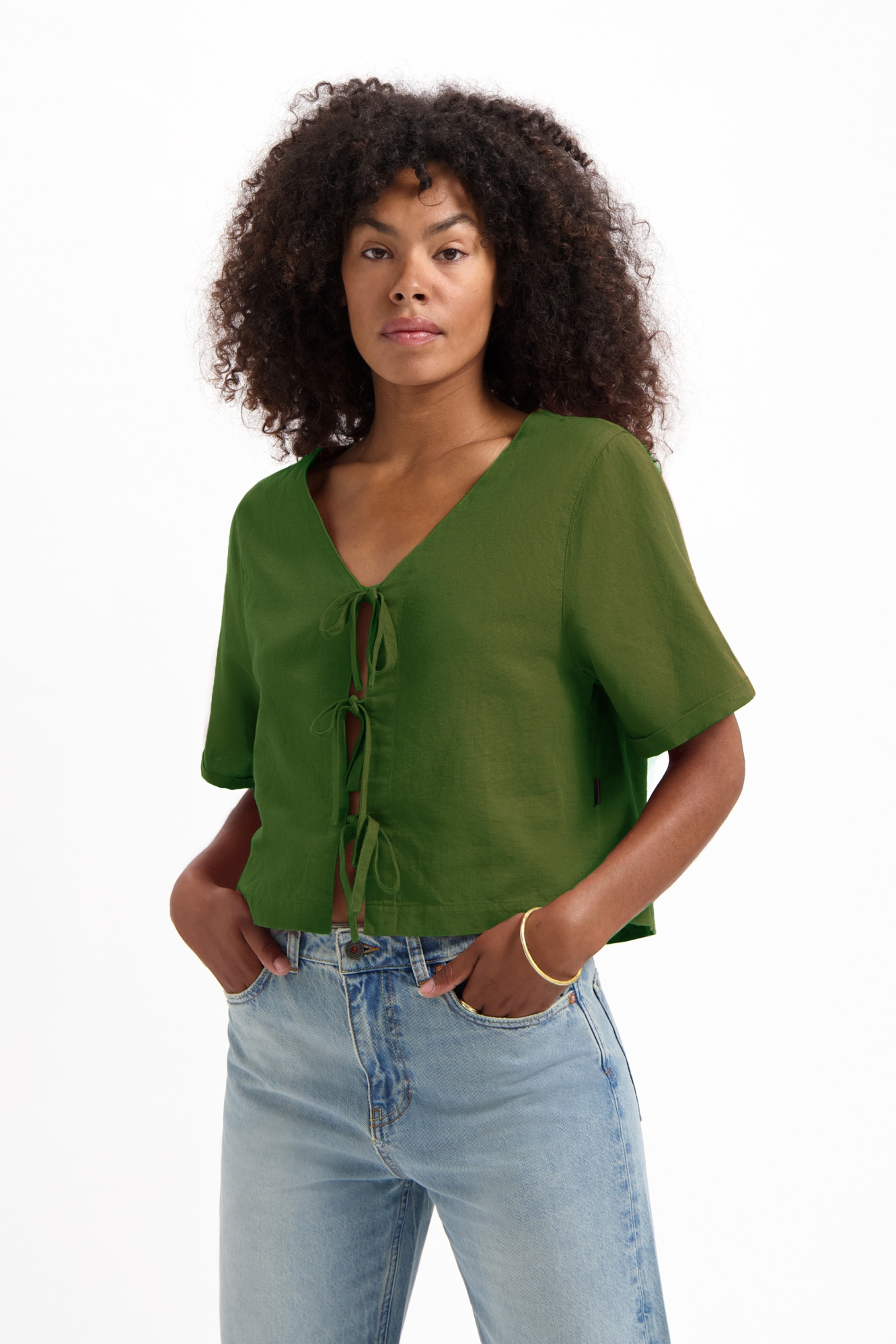 Kuyichi Damen vegan Top Beau Green