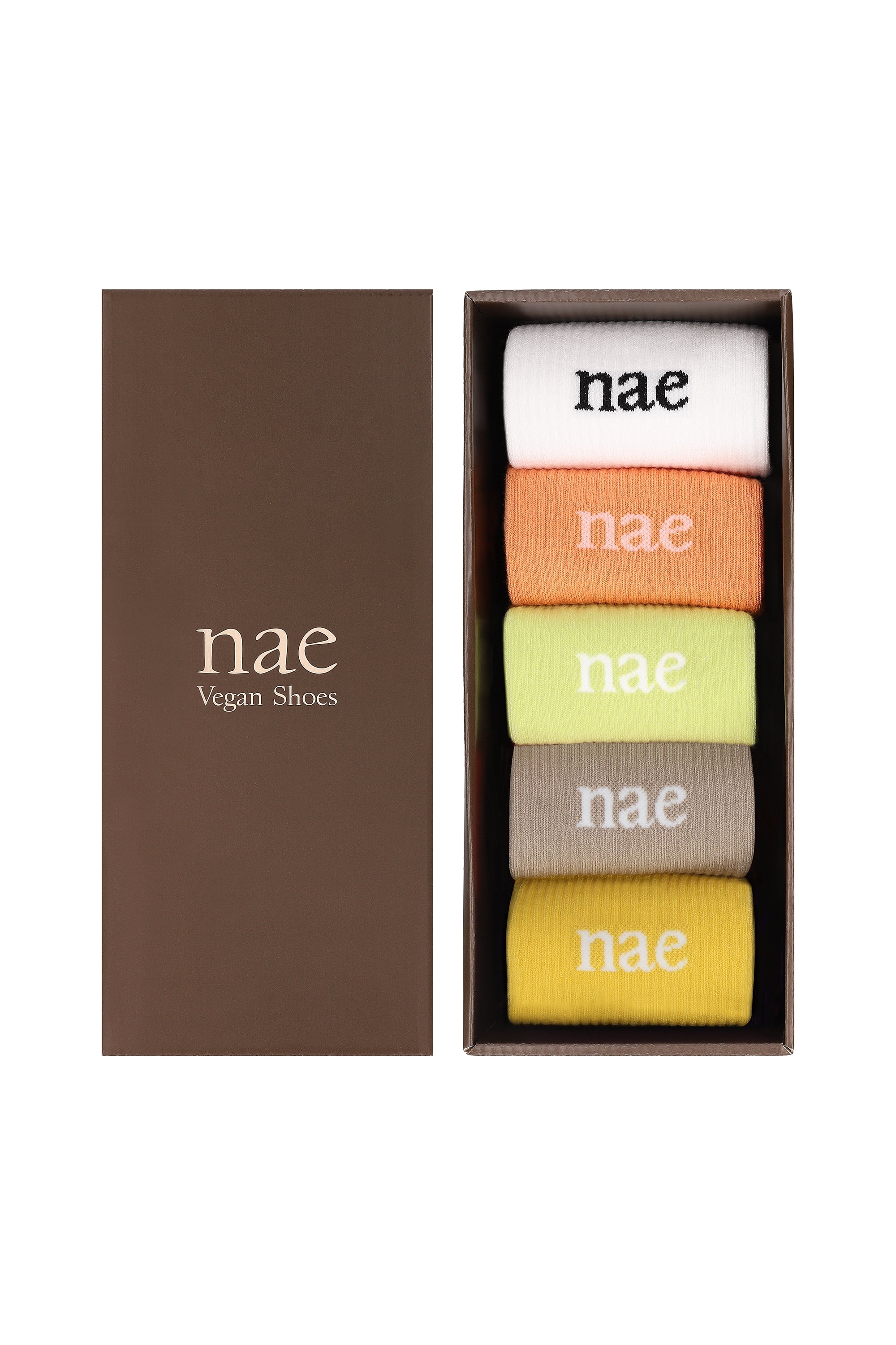 NAE womens vegan Multipack 5x Socks Summer Yellow