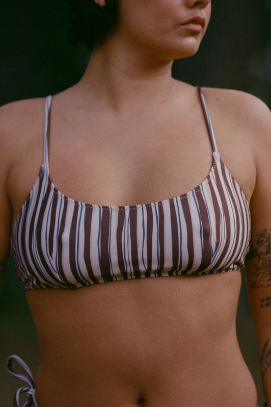 Image of NÃ©nÃ©s dames vegan Bikinitop Leslie Gestreept