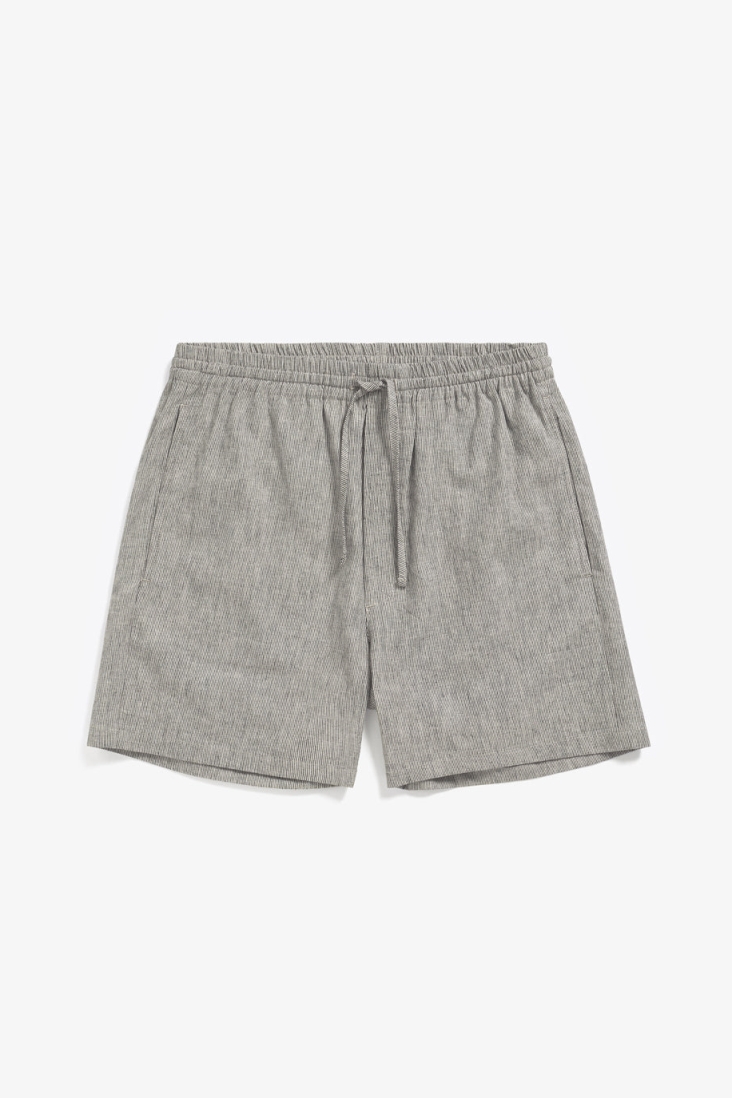 Image of Rotholz mannen vegan Shorts Grijs Gestreept