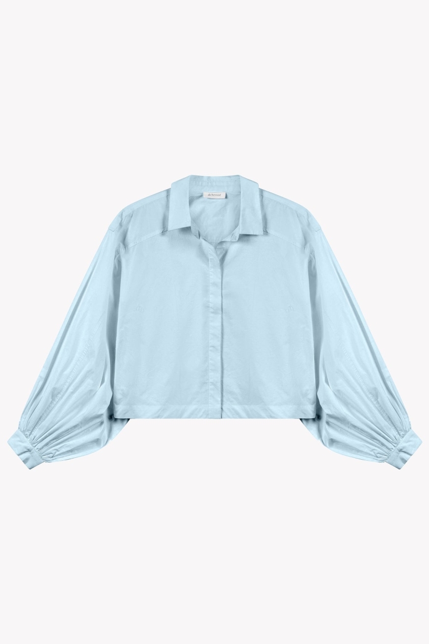 Image of Alchemist dames vegan Shirt Daisy Dream Blauw