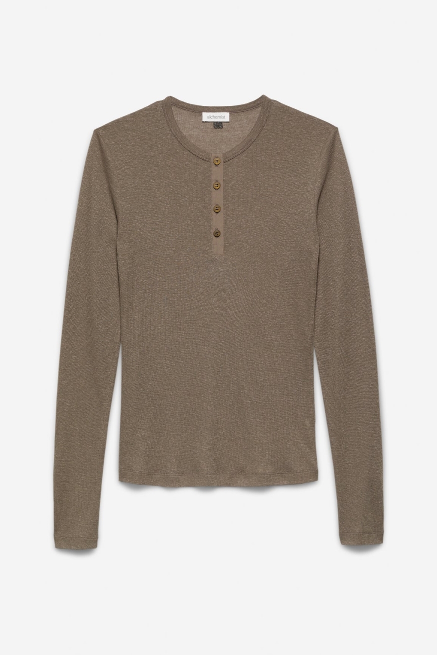 Alchemist Damen vegan Oberteil Aster Dark Khaki