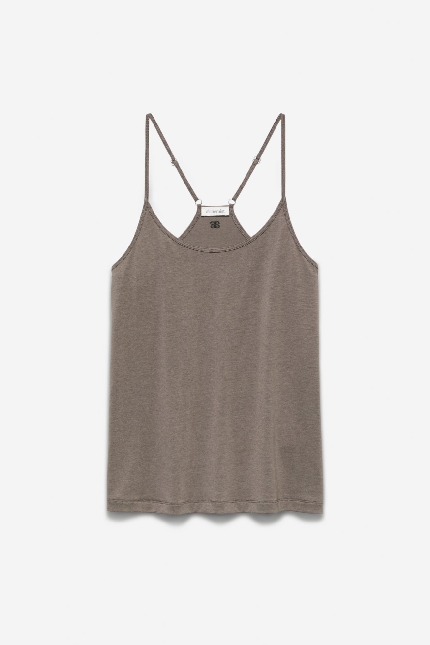 Alchemist Damen vegan Oberteil Anemone Dark Khaki