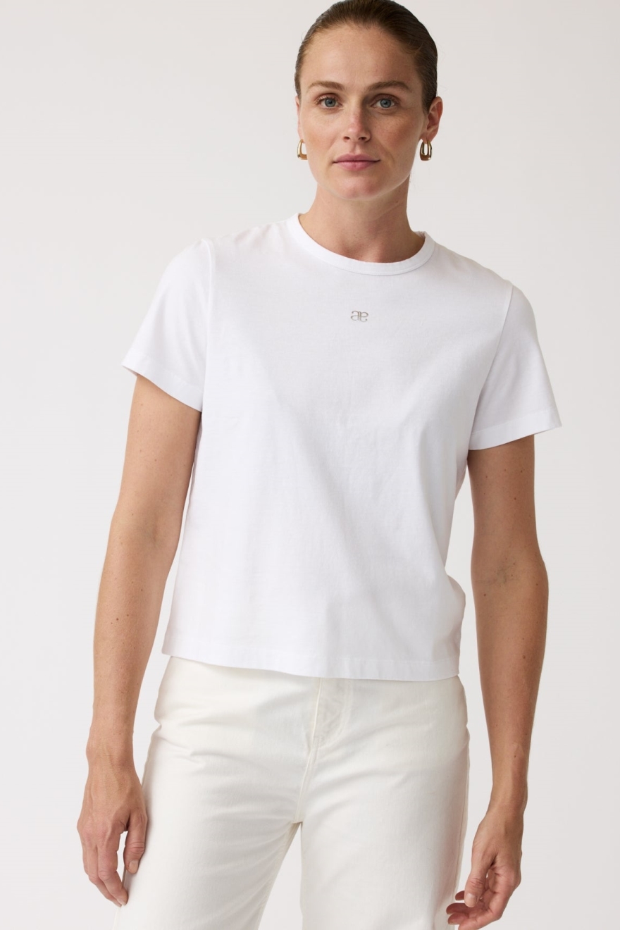 Image of Alchemist dames vegan T-Shirt Broom Logo Zeer Wit