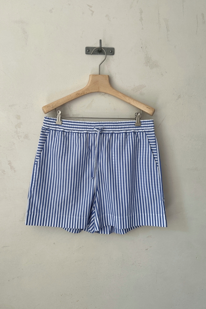 WOTE Damen vegan Shorts Gestreift Blau-WeiÃŸ