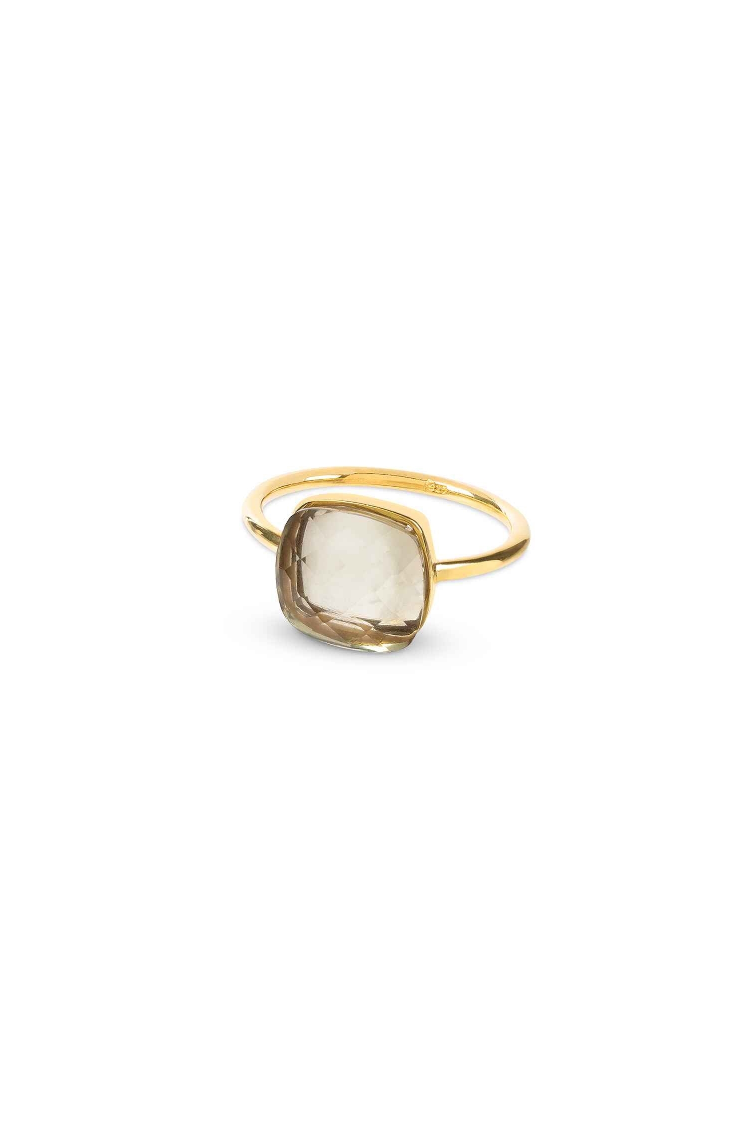 Amadeus Damen vegan Ring Sophia Prasiolith Gold