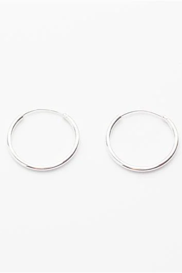 Jewelberry womens vegan Hoop Earrings Basic Creole Silver