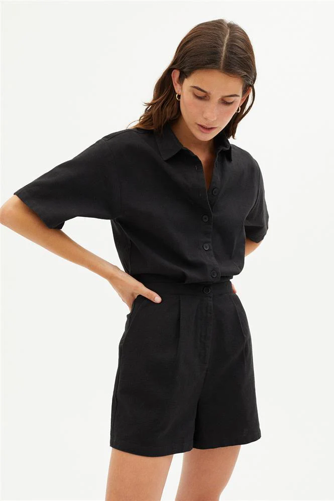 Thinking mu Damen vegan Spielanzug Agata Schwarz