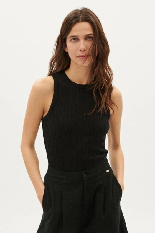 Thinking mu Damen vegan Tank Top Trash Turkana Schwarz