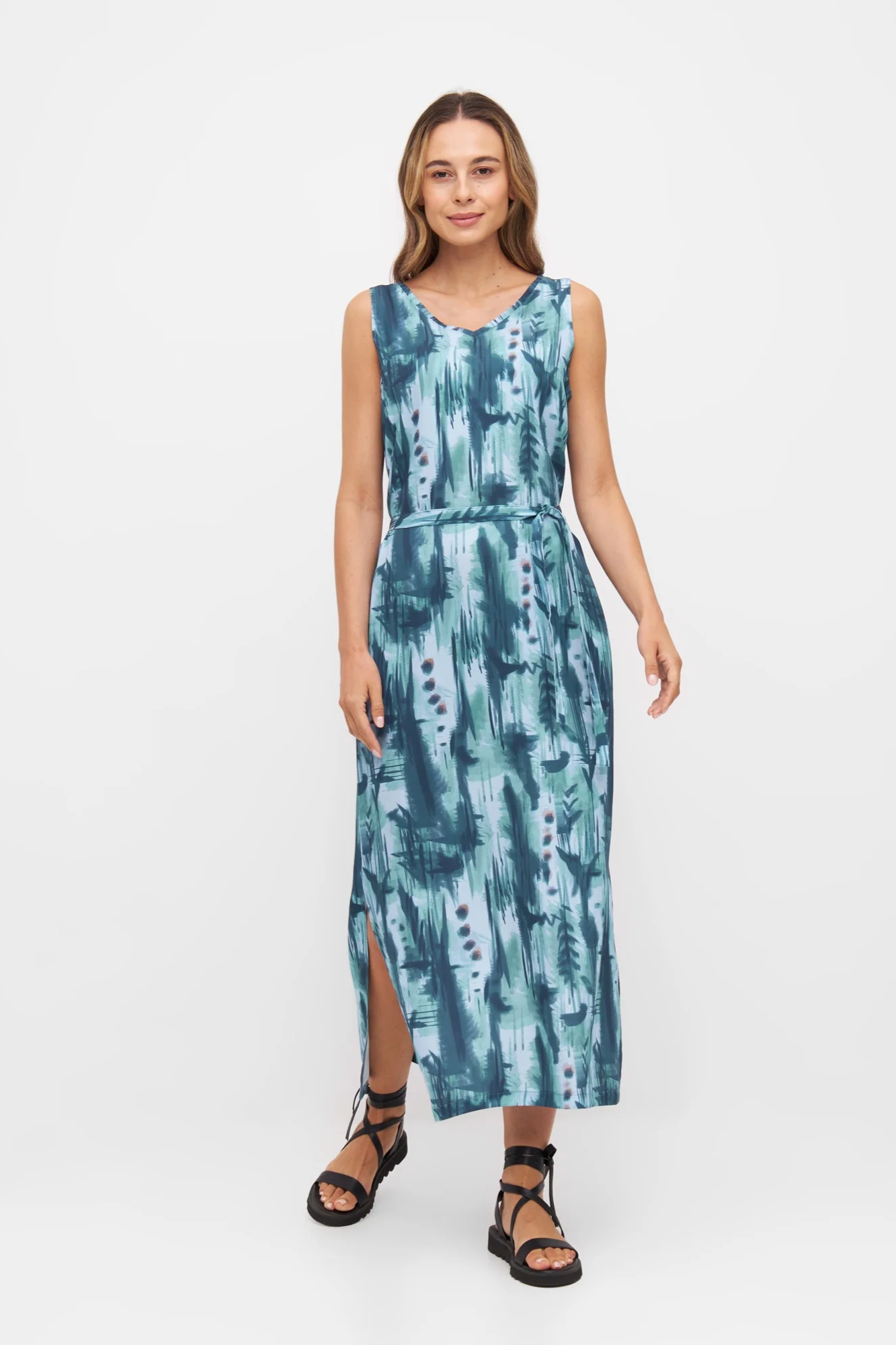 Widda Damen vegan Maxikleid Vani Watercolor