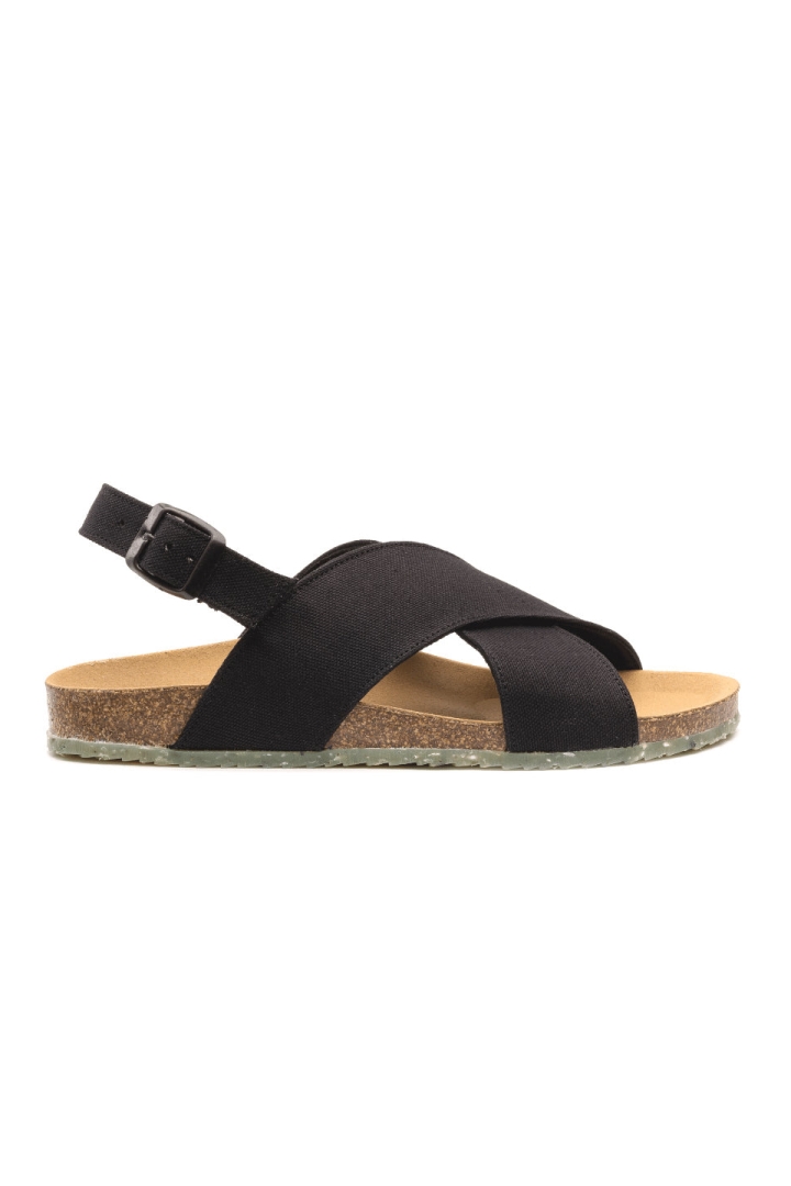 Zouri Herren vegan Sandale Koralle Dunkelschwarz