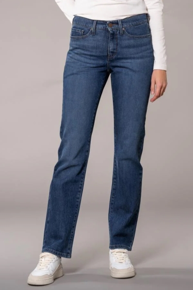 Feuervogl Damen vegan Jeans Straight Leg No:Va Klassisch Blau
