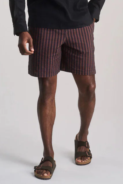 Image of KOMODO mannen vegan Shorts Muslin Jerry Brown Stripe