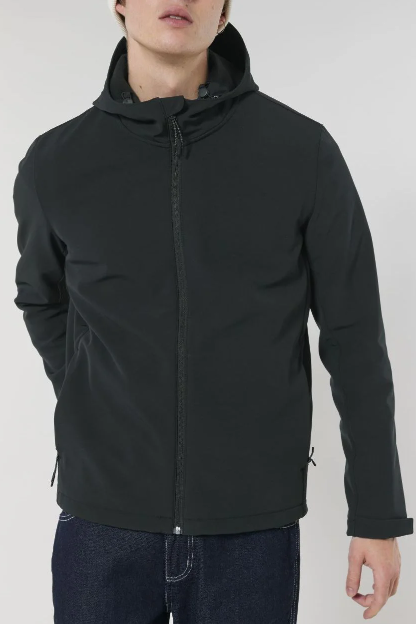 UNIPOLAR Herren vegan Jacke Softshell Entdecker Schwarz