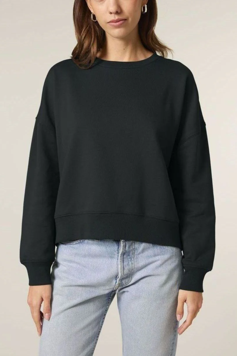 UNIPOLAR Damen vegan Pullover Basic Almai Schwarz