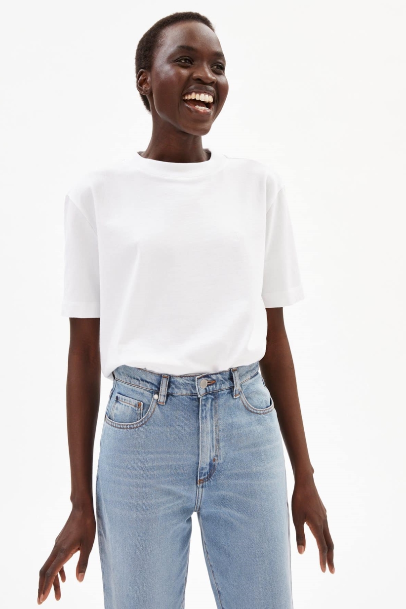 ARMEDANGELS womens vegan T-Shirt Tarjaa White