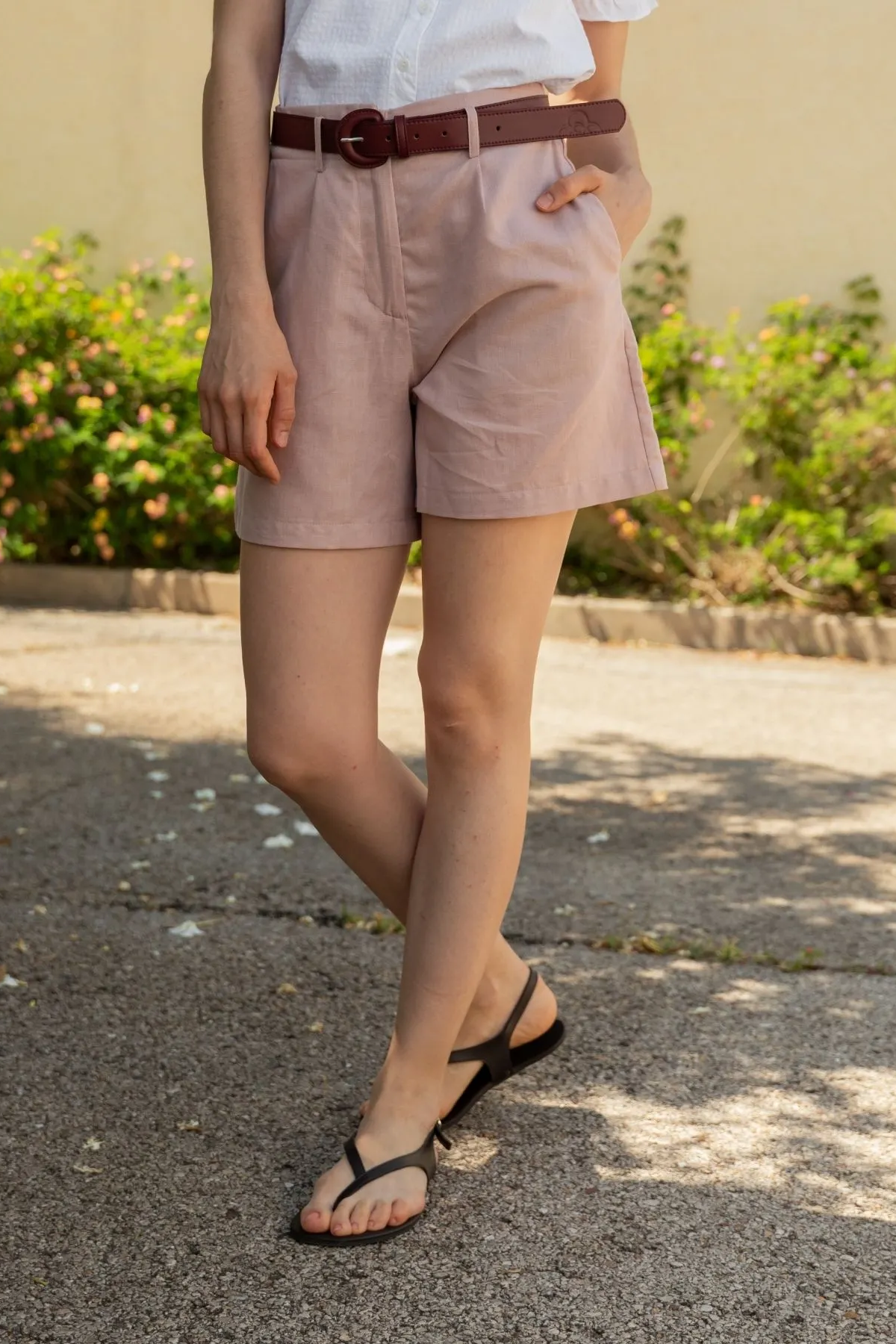 Clotsy Damen vegan Kurze Bermudas Cala Pink