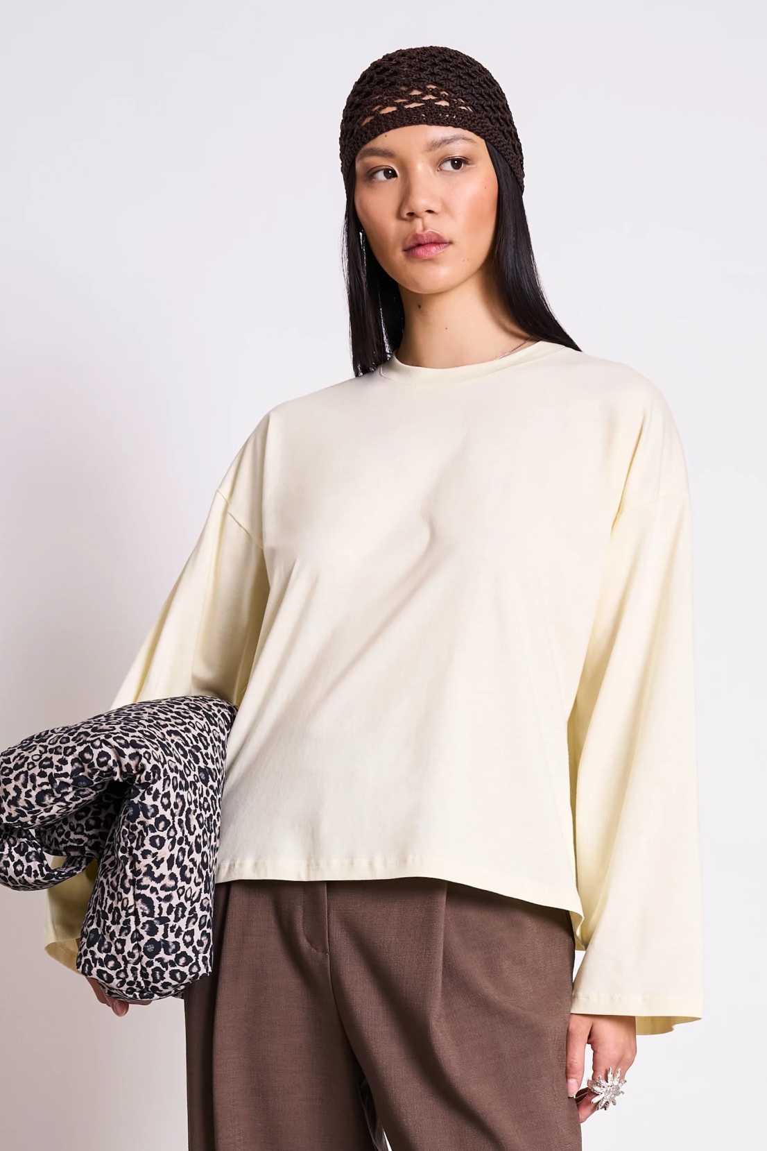 JAN N JUNE JAN 'N JUNE Damen vegan Longsleeve Boxy Ankira Buttermilch