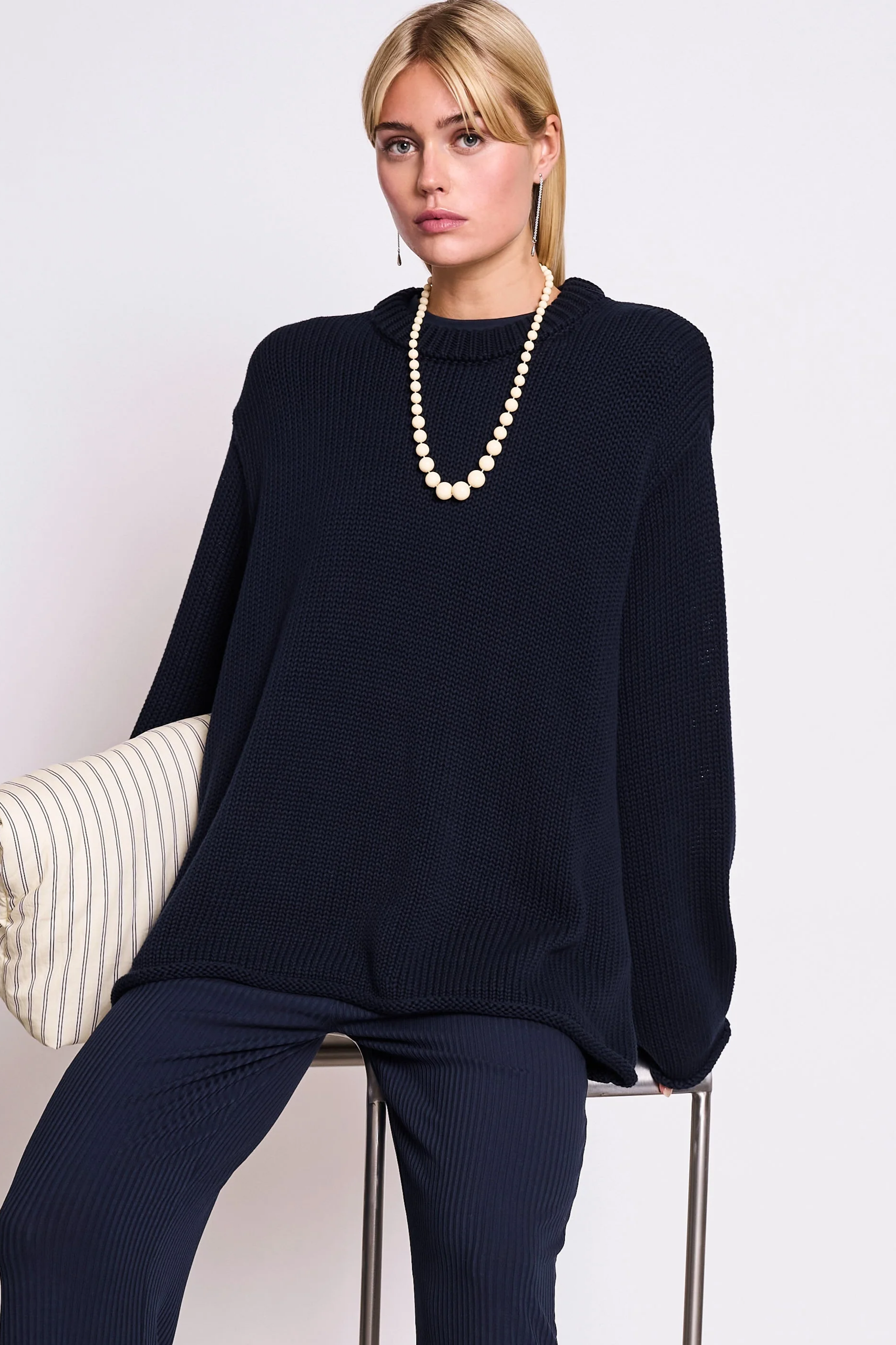 103091 - JAN N JUNE Damen vegan Pullover Sona Nightfall Blau