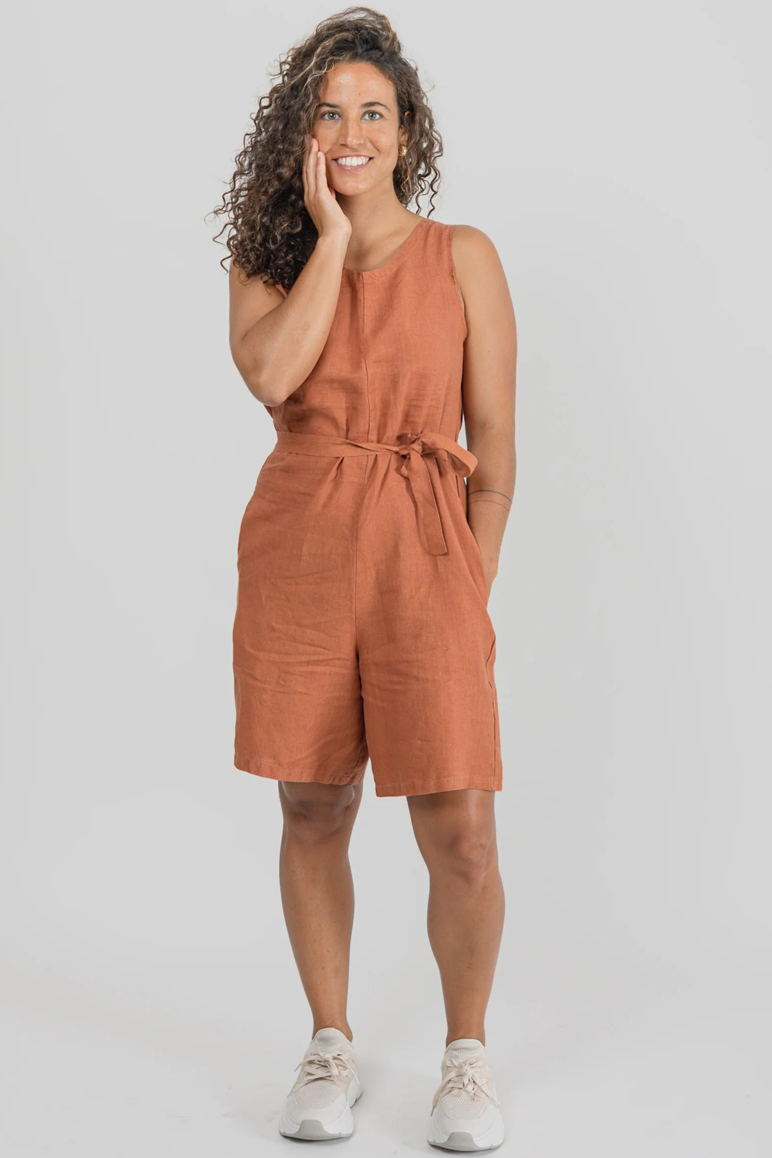 NÃ¤z Damen vegan Jumpsuit Daisy Brick