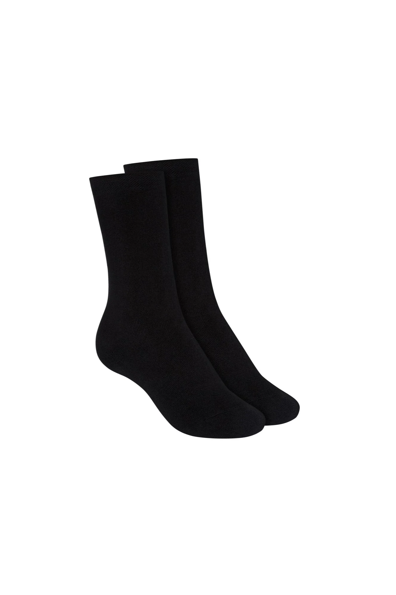 ThokkThokk womens vegan Socks Warm High Socks 2-Pack Black