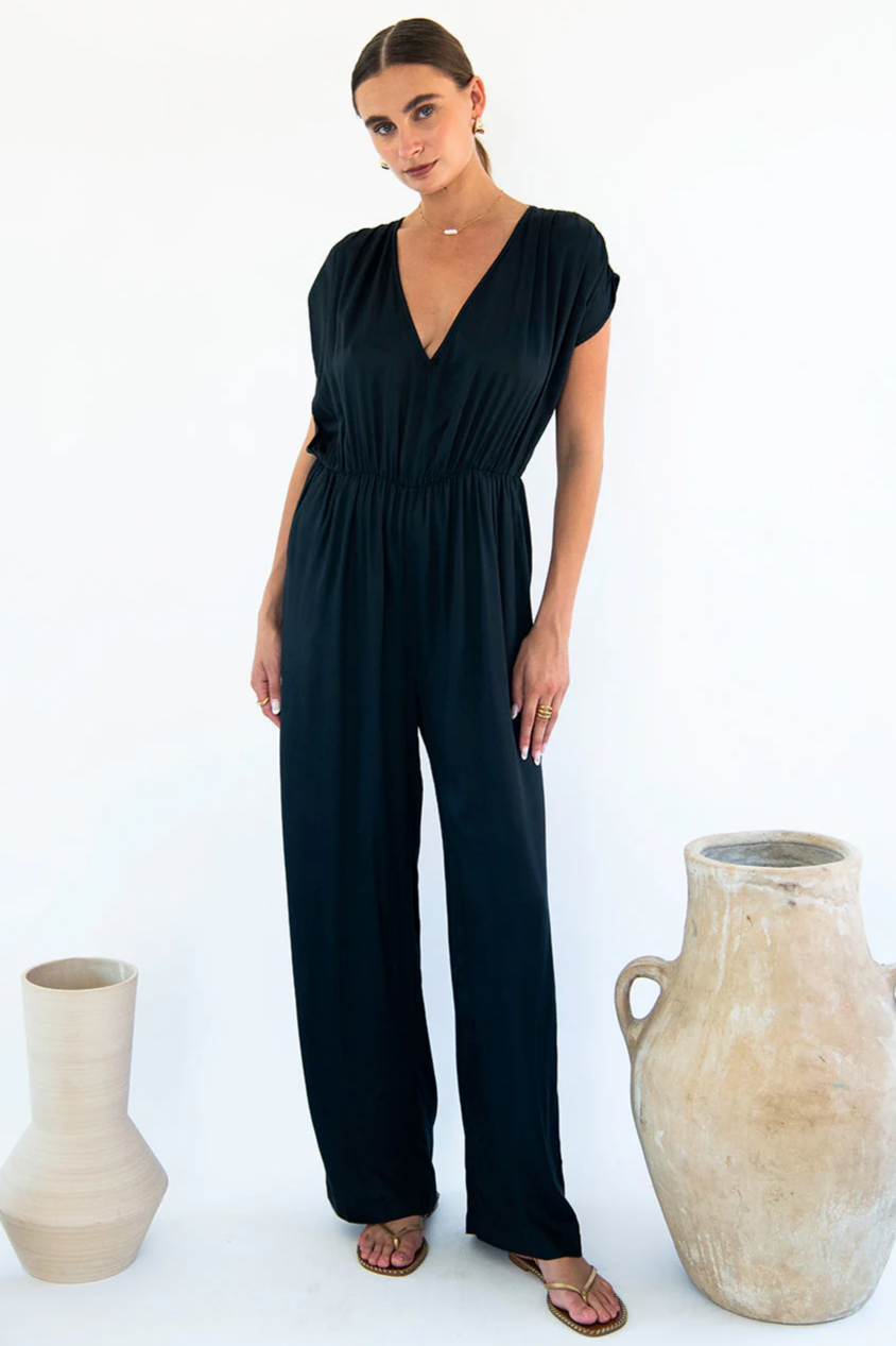 Neu Nomads Damen vegan Jumpsuit Catania Schwarz