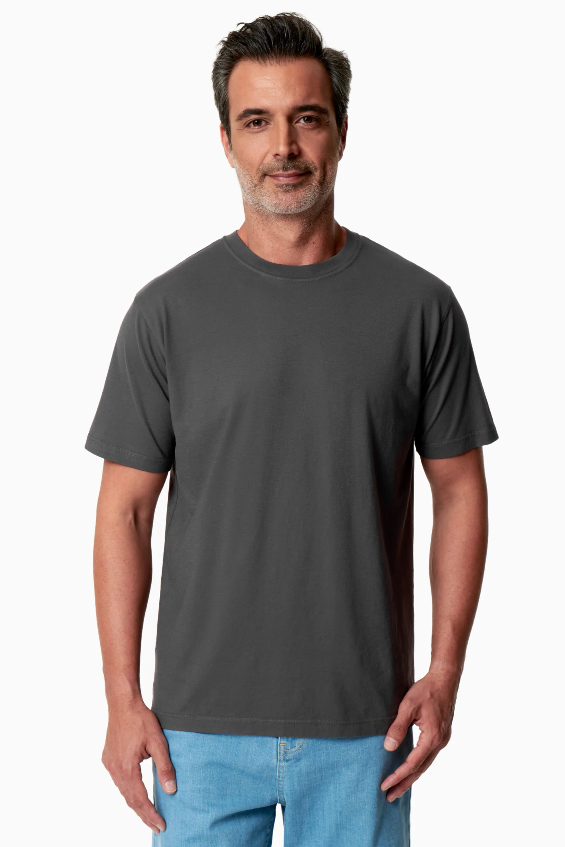 ORGANICATION men vegan T-Shirt Basic Taylann Shadow Grey