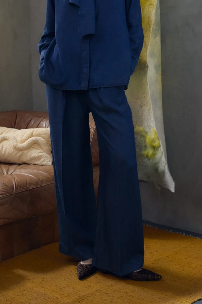 Alchemist Damen vegan Hose Moonflower Denim Blau