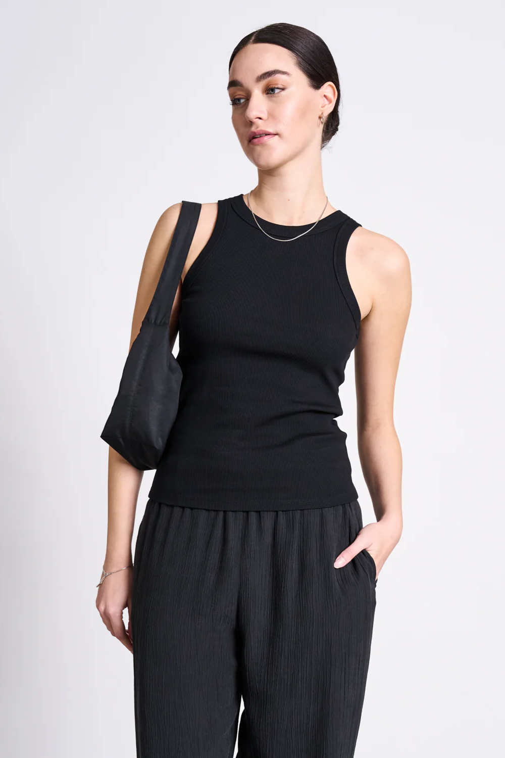 Image of JAN 'N JUNE dames vegan Tanktop Porto Lang Zwart