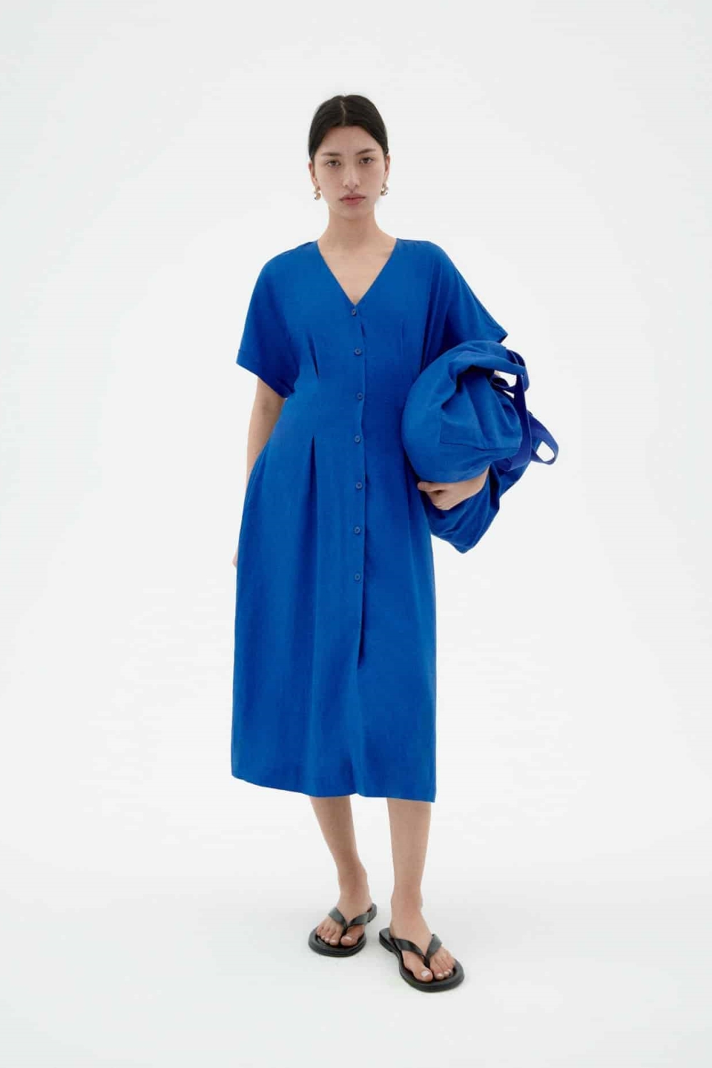 Thinking mu Damen vegan Kleid Laura Indigoblau