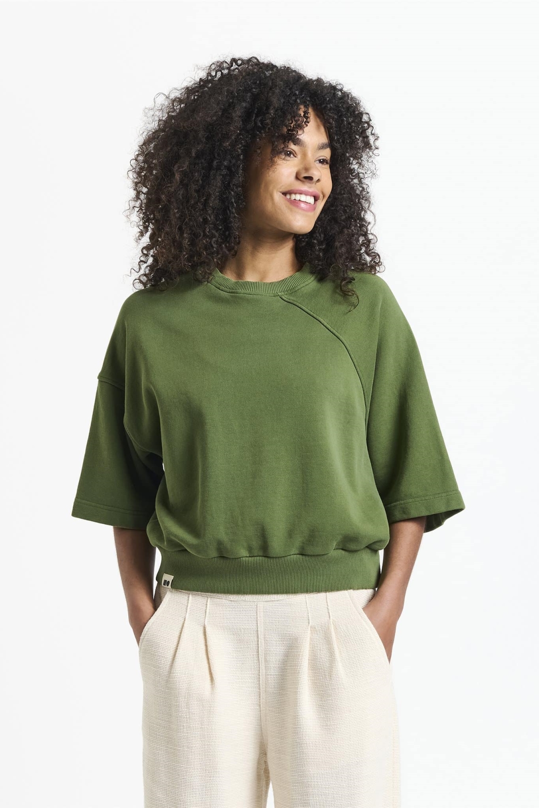 New Optimist Damen vegan Sweatshirt Eef GrÃ¼n