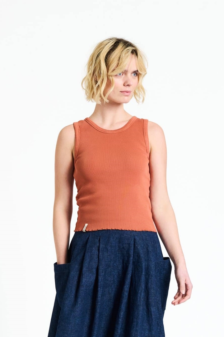New Optimist womens vegan Tank Top Beek Orange