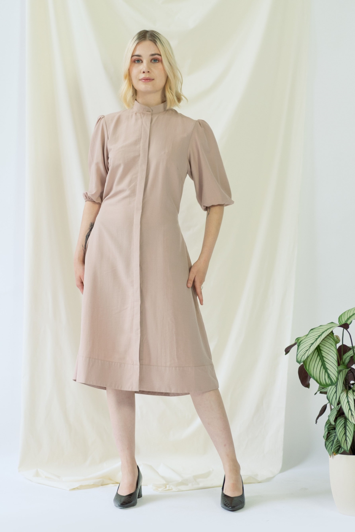 AYANI Damen vegan Hemdkleid Melanie Rose