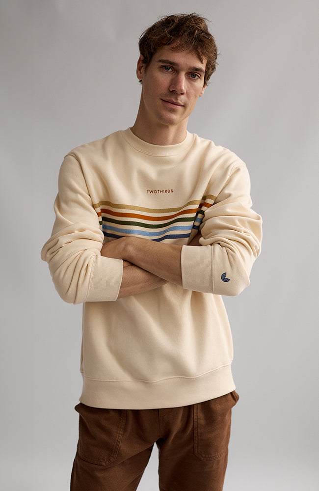 TWOTHIRDS Herren vegan Pullover Fanore Vintage Ecru