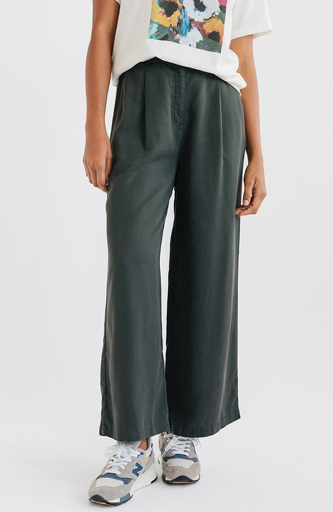 Image of TWOTHIRDS dames vegan Broek Nanpu Donker Zandgrijs