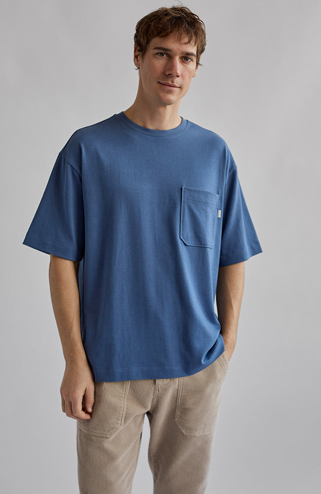TWOTHIRDS Herren vegan T-Shirt Whitestrand Vintage Indigo