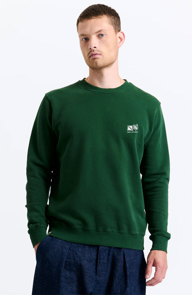 New Optimist Herren vegan Pullover Hennen WaldgrÃ¼n
