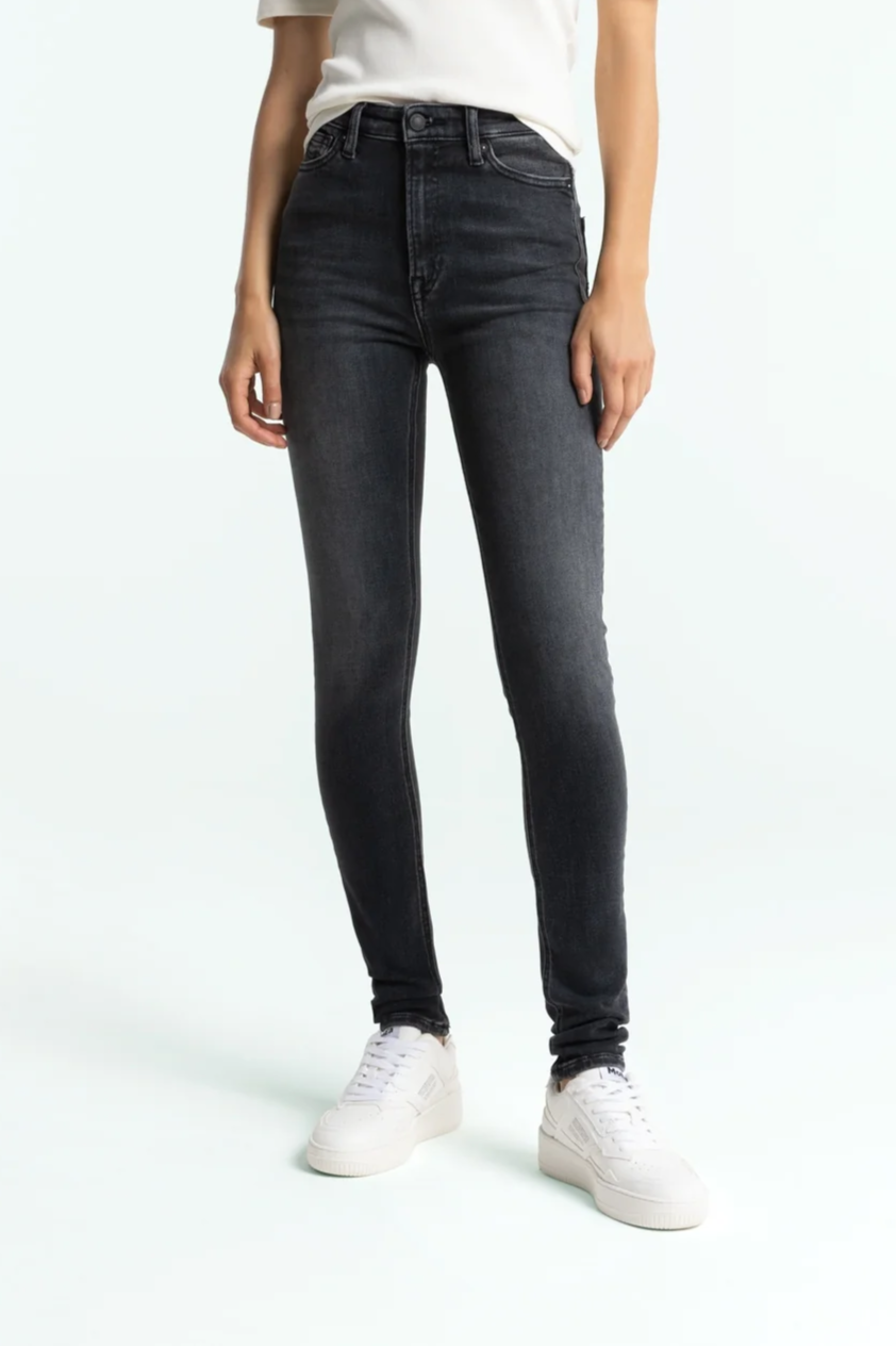 Kings Of Indigo Damen vegan Jeans Christina High Rover Vintage Schwarz