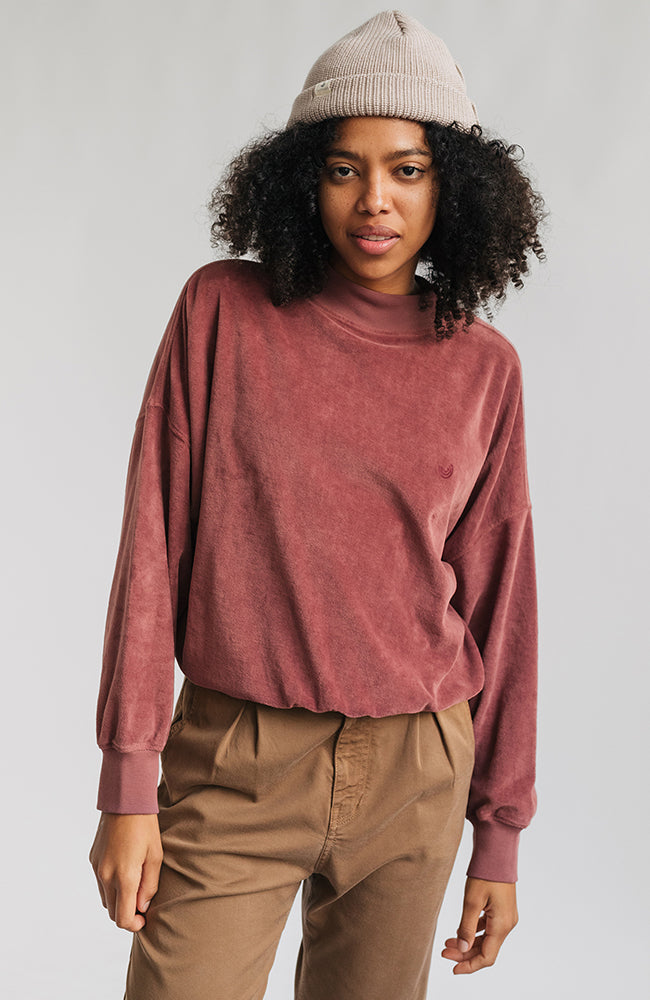 TWOTHIRDS Damen vegan Pullover Binz Rosa Braun