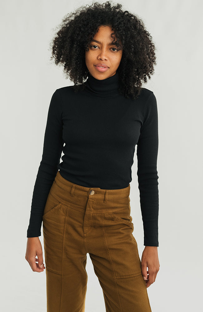 Image of TWOTHIRDS dames vegan Top Canna Zwart