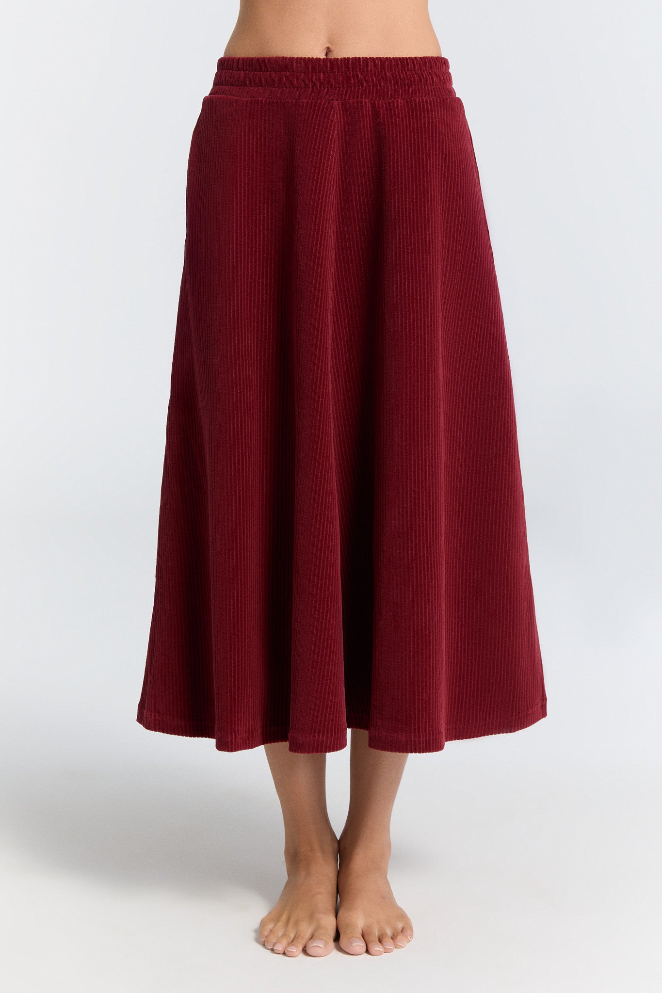 Leela Cotton Damen vegan Rock Cord Bordeaux